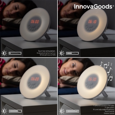 Radio žadintuvas su saulėtekio funkcija "InnovaGoods"
