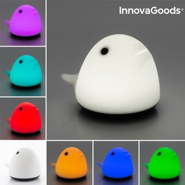"InnovaGoods" pakraunamas silikoninis naktinis šviestuvas "Banginis", 800 mAh