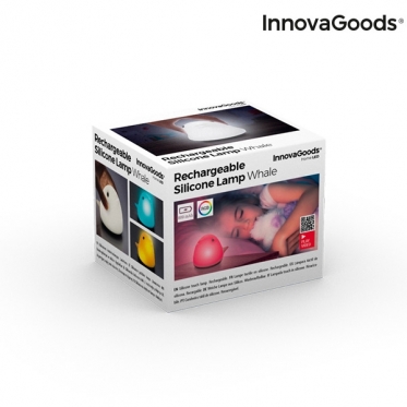 "InnovaGoods" pakraunamas silikoninis naktinis šviestuvas "Banginis", 800 mAh