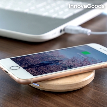 Belaidis greitas įkroviklis išmaniesiems telefonams "InnovaGoods" (klevo medis)