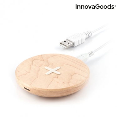 Belaidis greitas įkroviklis išmaniesiems telefonams "InnovaGoods" (klevo medis)