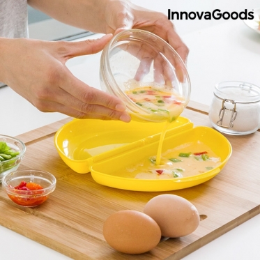 Du viename, forma omletui ir kiaušiniams gaminti mikrobangų krosnelėje "InnovaGoods"