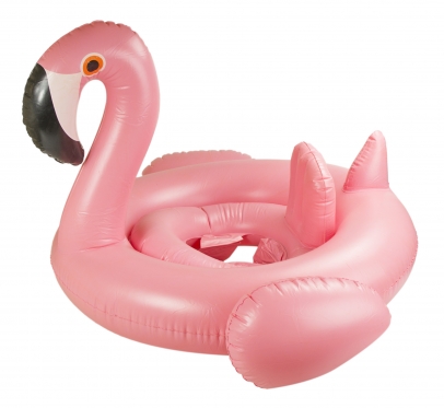 Pripučiamas vaikiškas vandens ratas su atlošu "Flamingas", 54 x 83 x 20 cm