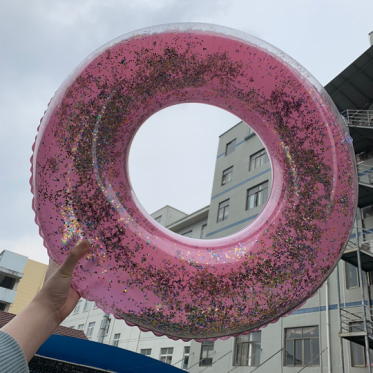 Pripučiamas vandens ratas su blizgučiais, Ø 120 cm (violetinis)