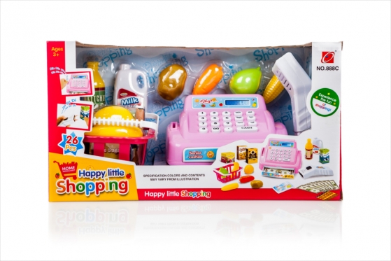 "Happy Little Shopping" žaislų rinkinys "Parduotuvė" (rožinis)