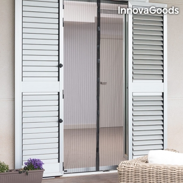 Nuo uodų saugančios durų užuolaidos "InnovaGoods", juodos, 209 x 99 cm