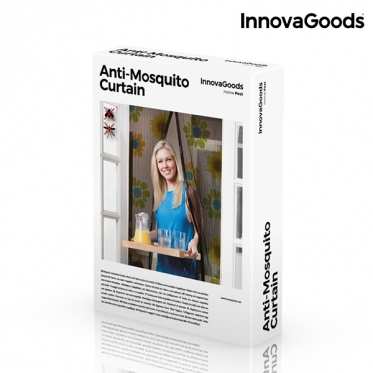 Nuo uodų saugančios durų užuolaidos "InnovaGoods", juodos, 209 x 99 cm