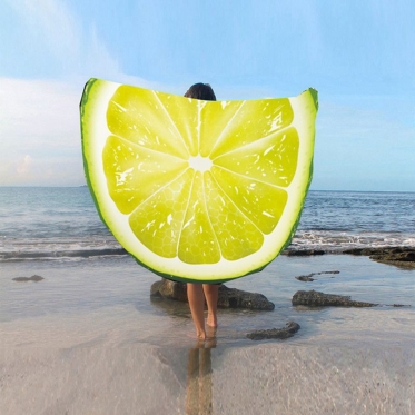 Paplūdimio kilimėlis "Žalioji citrina", Ø 135 cm