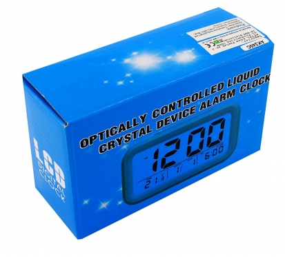 LED skaitmeninis laikrodis žadintuvas, (baltas)