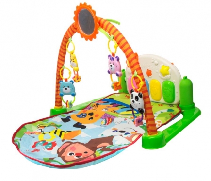 Kūdikio žaidimų kilimėlis "Beždžionėlė" su pianinu