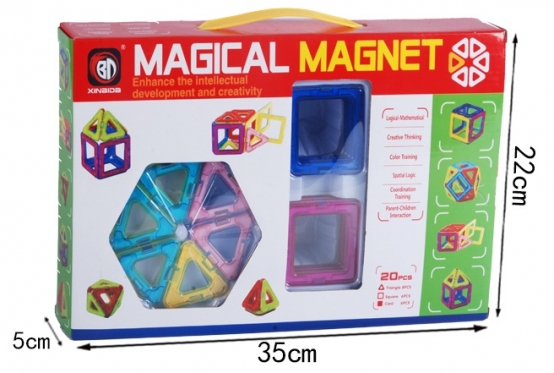 Magnetinis konstruktorius "Magiškasis Magnetas" 20 vnt