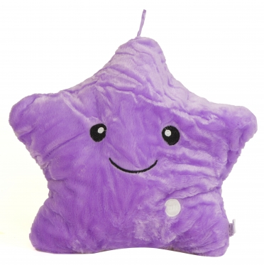 Pliušinė pagalvėlė-lempa "Žvaigždutė" violetinė