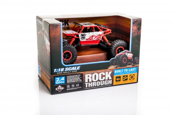 Nuotolinio valdymo visureigis "Rock Crawler" raudonas