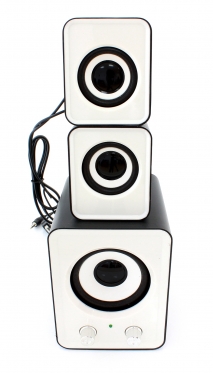 USB garso kolonėlės, 2.1 sistema (baltos)