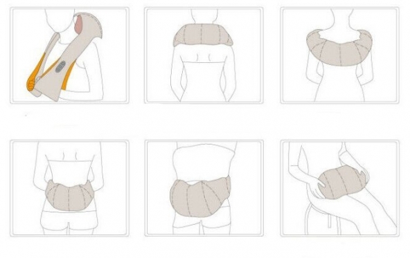 Masažuoklis "Shiatsu" (juodas)