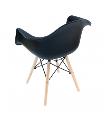 Kėdė, 80 x 62 x 62 cm (juoda, ruda)