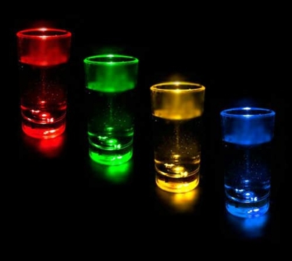 Šviečiančių stikliukų rinkinys 12 vnt