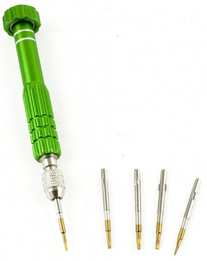 Plieninis atsuktuvas „Torx“ su keičiamais, 5 in1 antgaliais