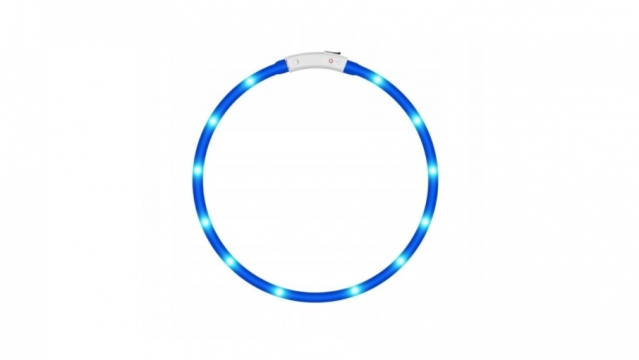 LED antkaklis, 70 cm (mėlynas)