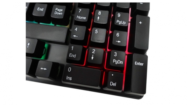 LED klaviatūra ir pelė