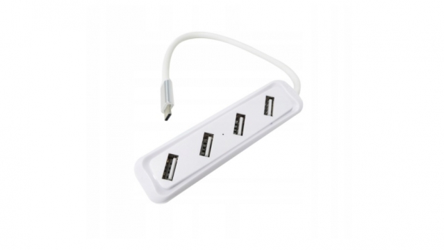 USB-C lizdo 4 USB-A šakotuvas, 10 x 2,7 x 1,5 cm
