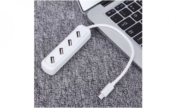 USB-C lizdo 4 USB-A šakotuvas, 10 x 2,7 x 1,5 cm