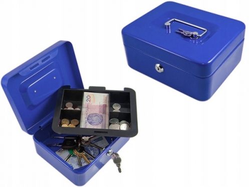 Pinigų dėžutė, 20 x 16 x 9 cm (mėlyna)