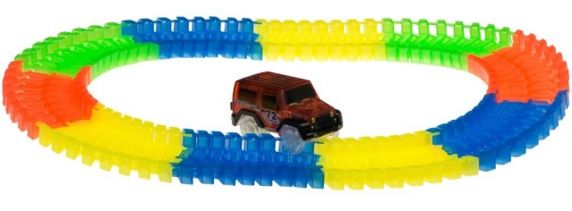 "72 toys" lenktynių trasa ir mašinėle, 80 dalys