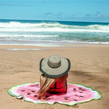 Greitai džiūstantis paplūdimio kilimėlis "Arbūzas", 135 cm