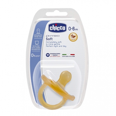 "Chicco" silikoninis čiulptukas "Physio Soft" 0 - 6 mėn.+, (oranžinis)