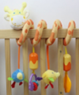 Pliušinis žaislas kūdikio lovytei "Žirafa", 20-60 cm