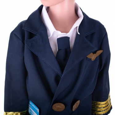 Vaikiškas kostiumas "Pilotas", mėlynas