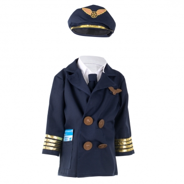 Vaikiškas kostiumas "Pilotas", mėlynas