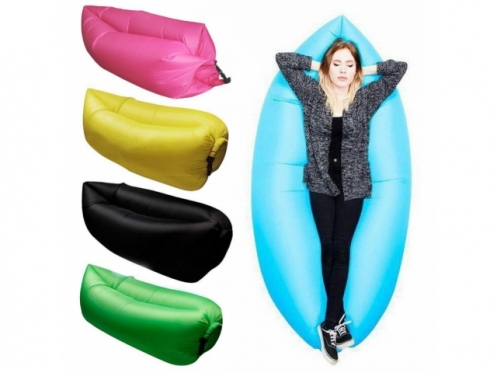 Pripučiamas paplūdimio gultas "Lazy Bag", tamsiai mėlynas