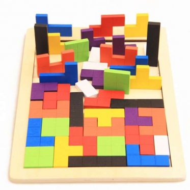 Medinė dėlionė "Tetris", 40 dalių