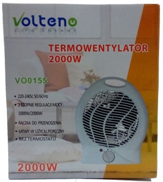 Termoventiliatorius "VO0155", 26 x 21,5 x 10 cm