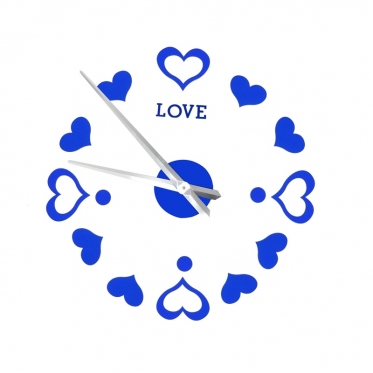 Sieninis laikrodis "Love", Ø 65 - 130 cm (mėlynas)