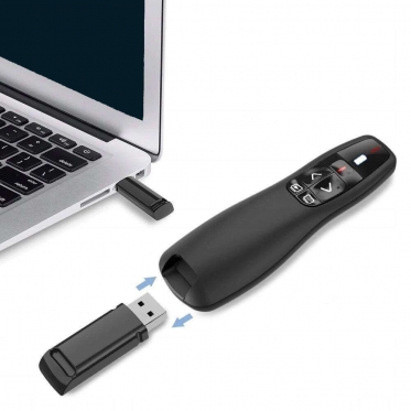 Pultelis prezentacijoms su lazeriniu rodikliu, 11,5 x 4 x 3 cm