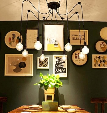 6 lempučių vorinis lubų šviestuvas