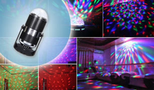 Spalvingesniems vakarėliams - "Led" mini disko lempa Spalvingesniems vakarėliams - "Led" mini disko lempa