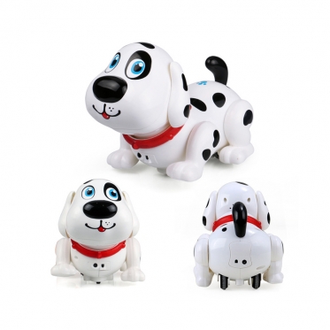 Interaktyvus žaislas "Šuniukas" (baltas su juodomis dėmėmis)