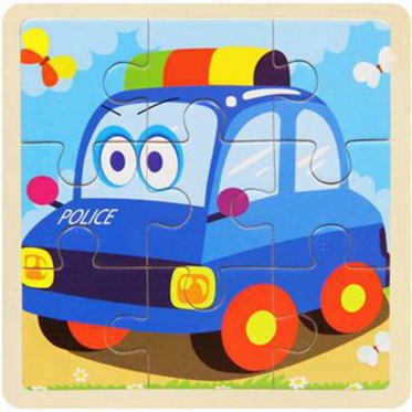 Medinė dėlionė "Policija", 9 dalių