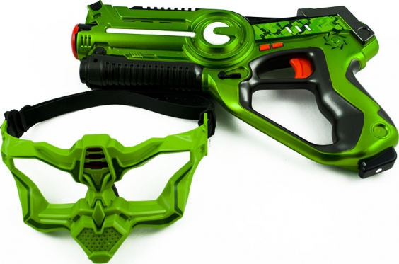 Ginklų ir kaukių rinkinys žaidimui "Laser Tag", 2 vnt