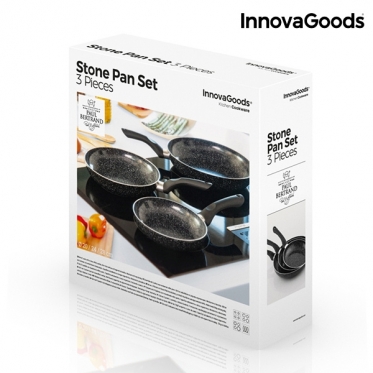 Granito dangos keptuvių komplektas "InnovaGoods", 3 vnt