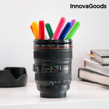 "InnovaGoods" daugiafunkcinis puodelis su dangteliu "Objektyvas", 400 ml