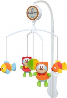 Pliušinių žaislų karuselė kūdikiams "Baby Mix Žuvytės"