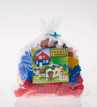 Statybinių blokų rinkinys "Ferma", 136 vnt