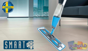 Grindų plovimas šiuolaikiškai su "Smart Spray Mop"! Grindų plovimas šiuolaikiškai su "Smart Spray Mop"!