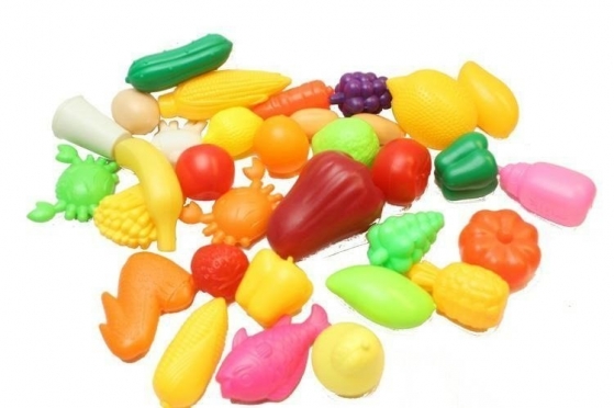 Žaislinių maisto produktų rinkinys, 35 vnt