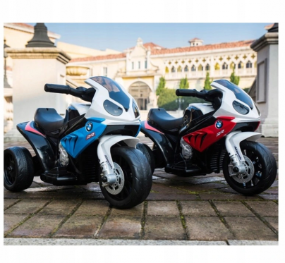 Elektrinis triratis motociklas vaikams "BMW", raudonas